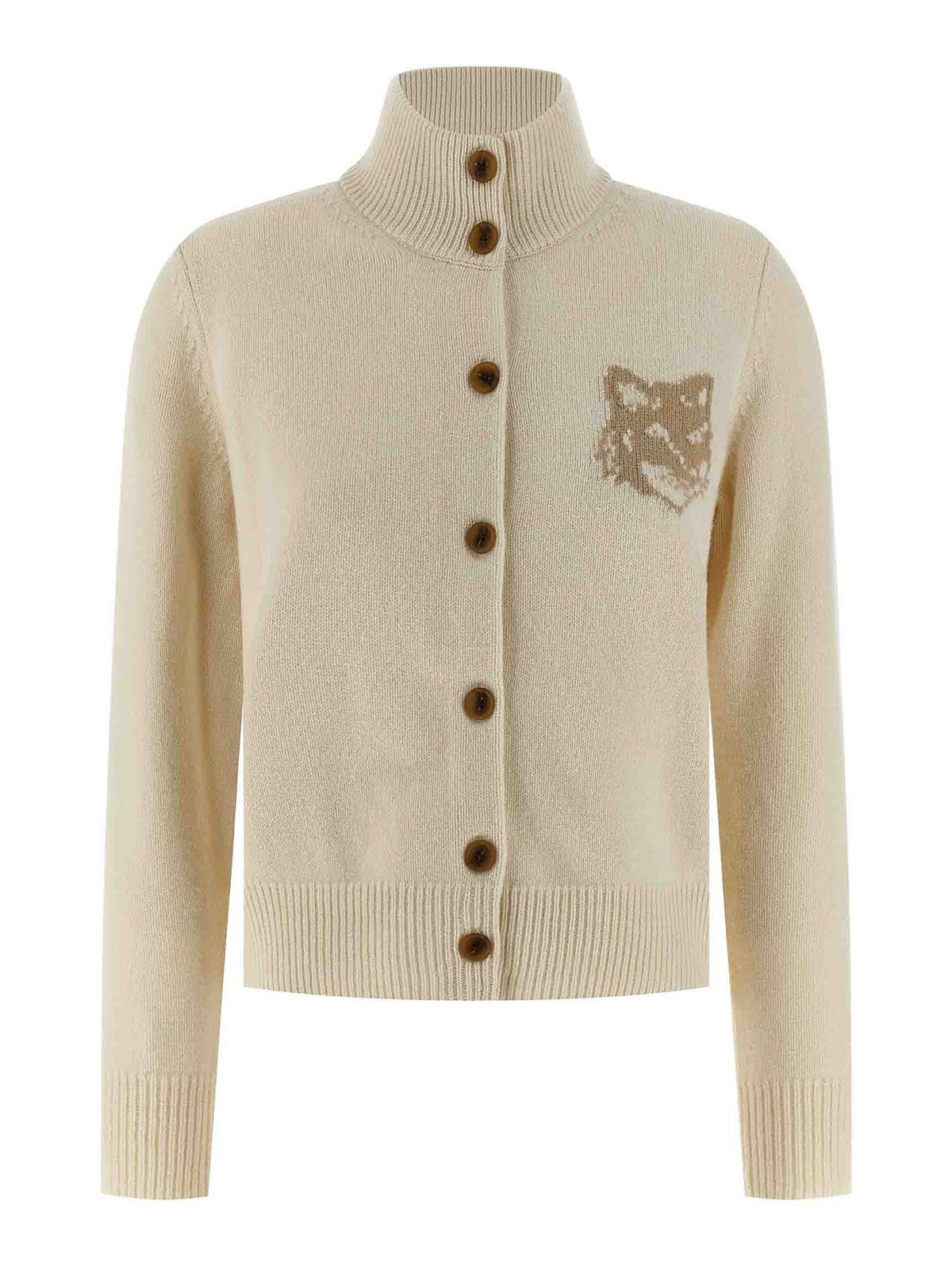 Maison Kitsuné Cardigan In Neutral