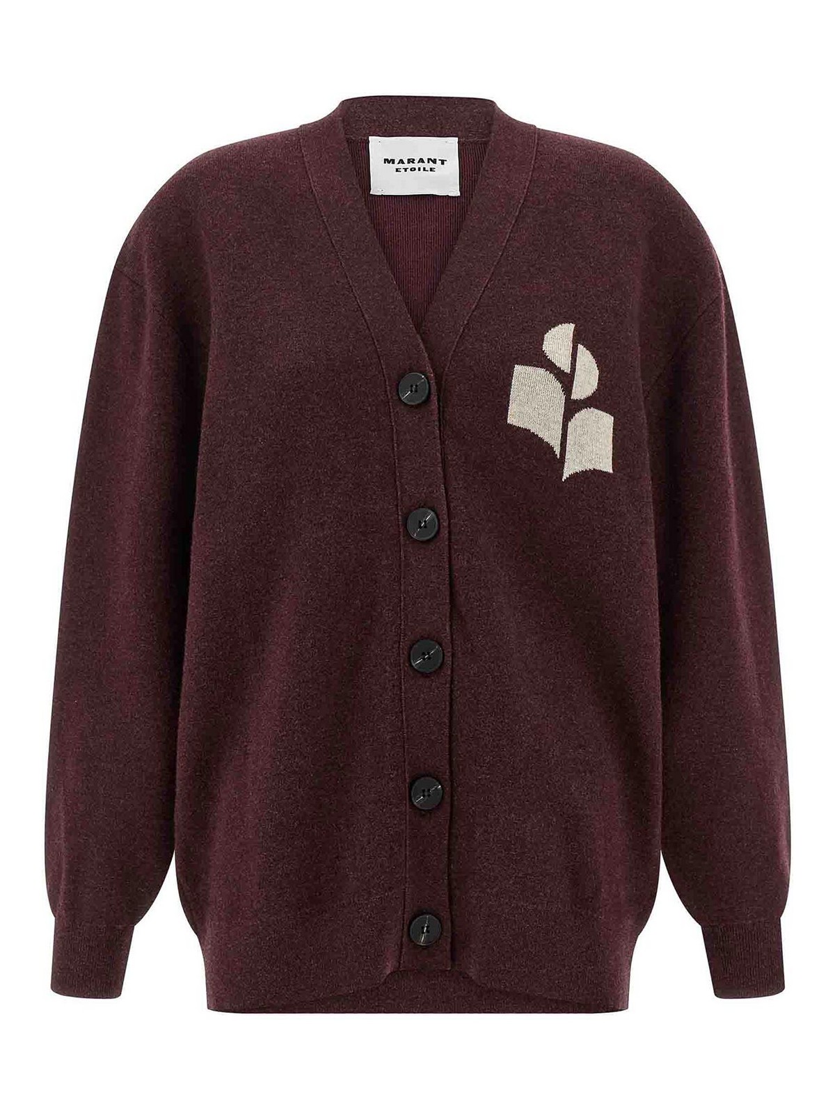 Isabel Marant Étoile Norton Cardigan In Burgundy
