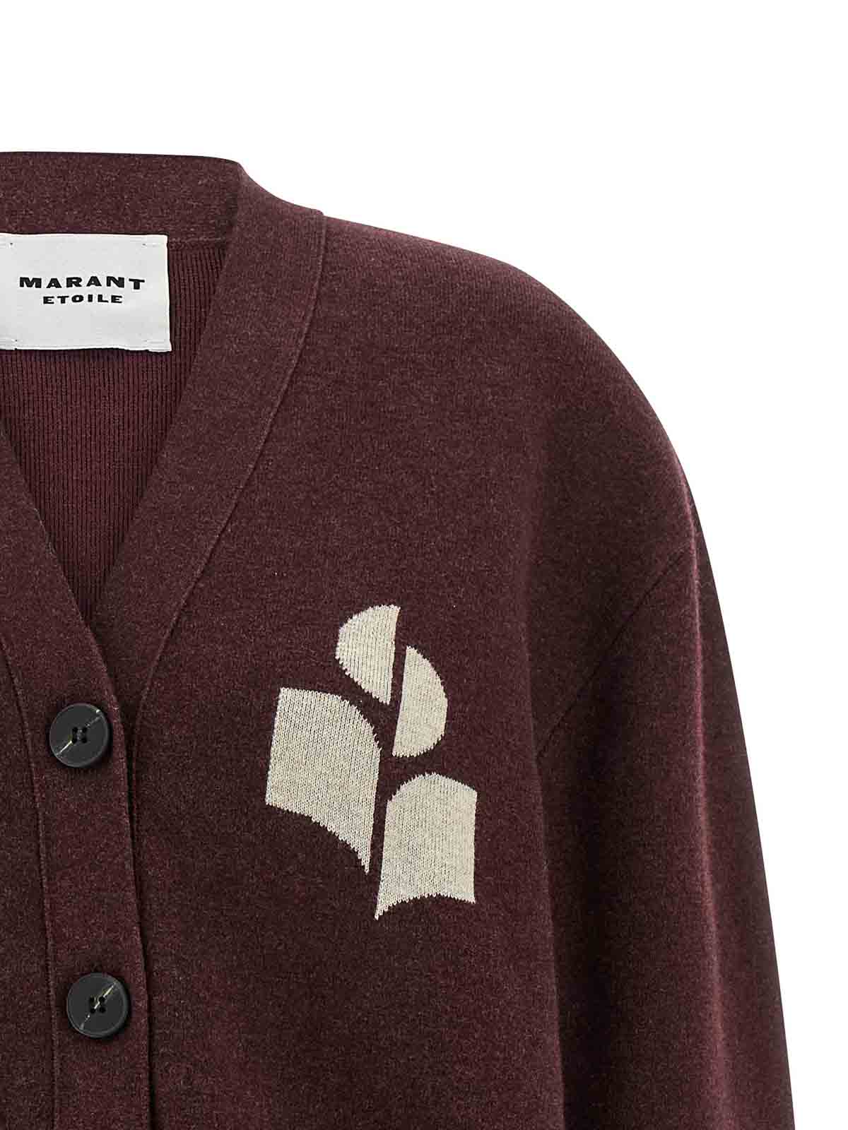 Isabel Marant Étoile Norton Cardigan In Burgundy