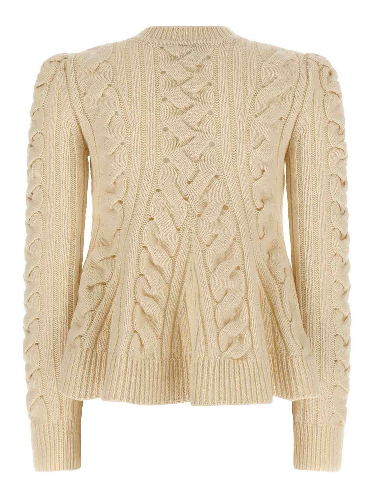 Alexander Mcqueen Wool And Cashmere Cable Sweater Clothing In Orange