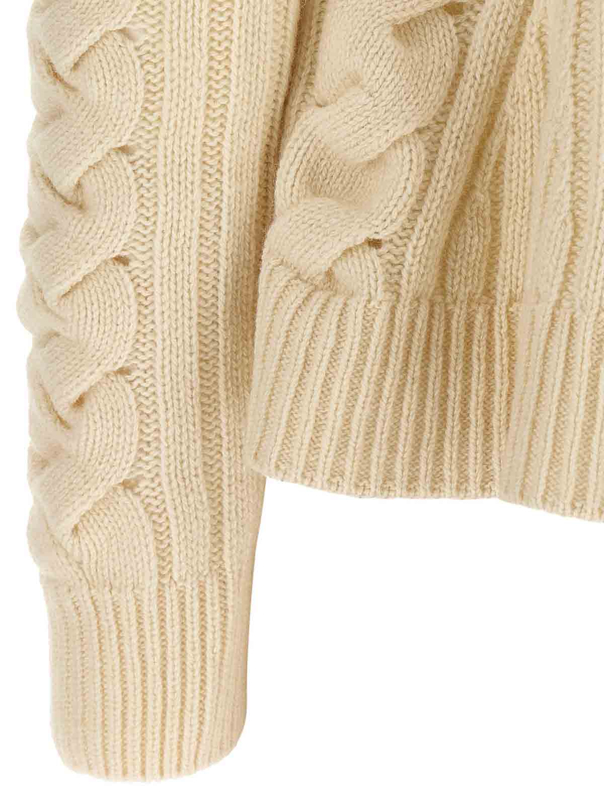 Alexander Mcqueen Wool And Cashmere Cable Sweater Clothing In Orange