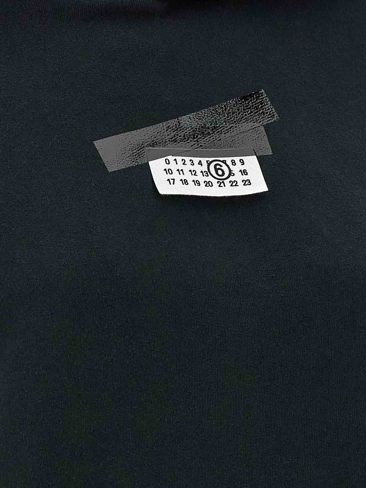 Mm6 Maison Margiela Casual Hoodie Featuring Tape Detail In Blue