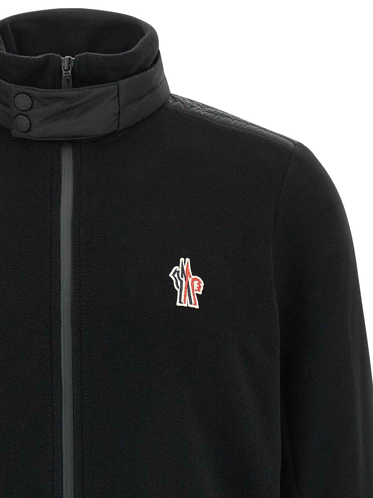 Moncler Rainwear Insert Sweatshirt In Black