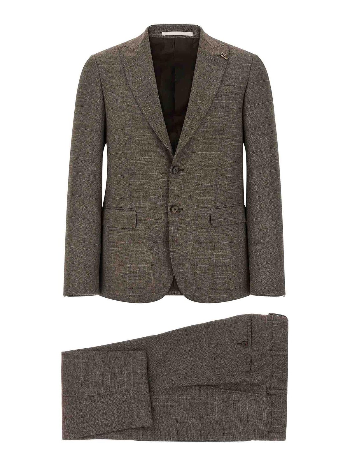 Pal Zileri Tailored Suit Dress Featuring Notch Lapel In Brown