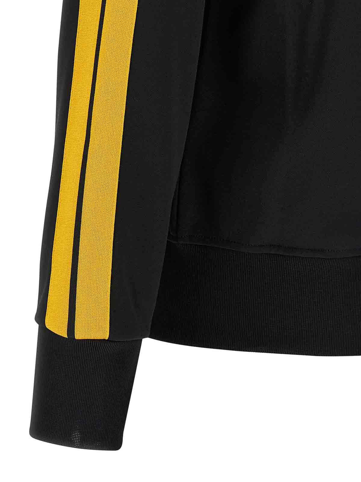 Palm Angels Track Black Polyester Sweatshirt In Black