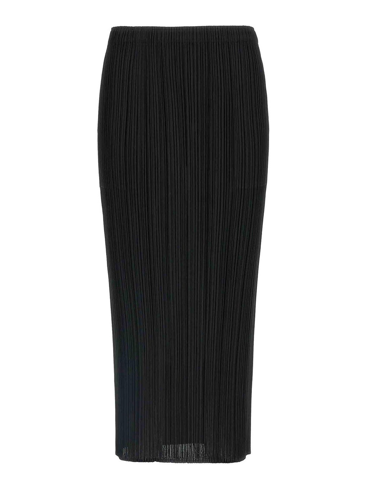 Issey Miyake Midi Skirt Featuring Pleated Design In Black