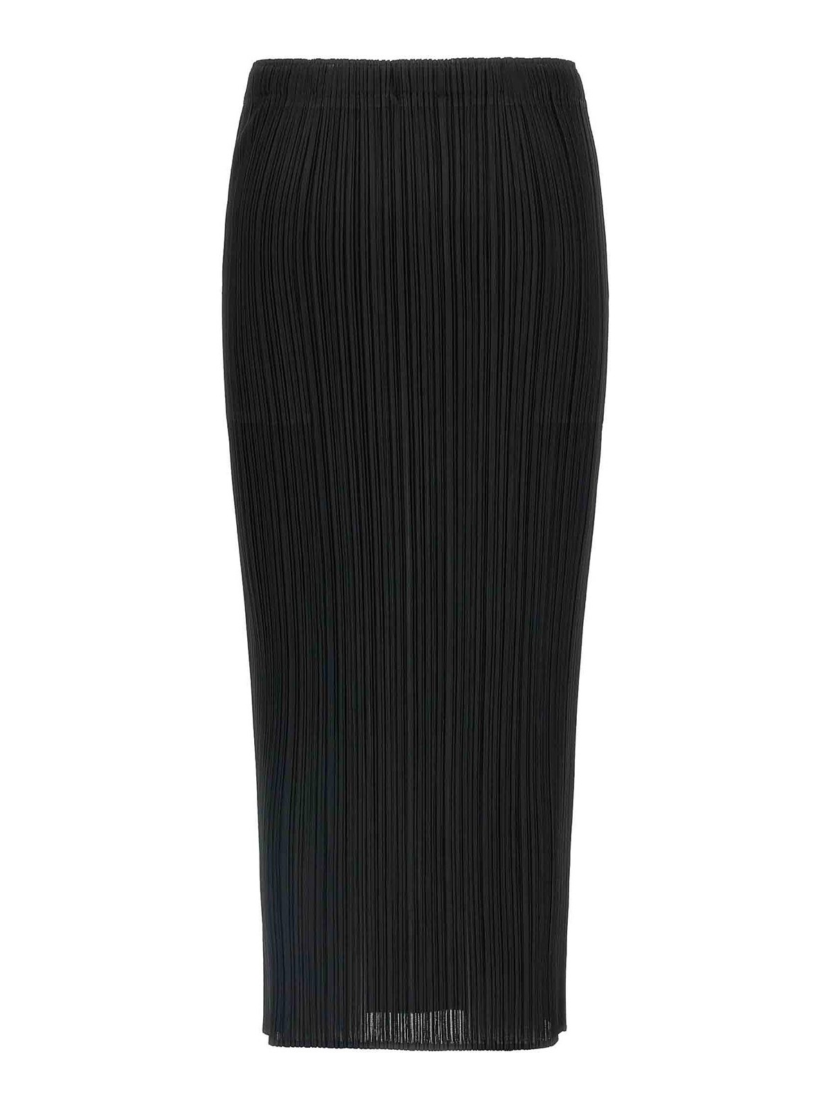 Issey Miyake Midi Skirt Featuring Pleated Design In Black