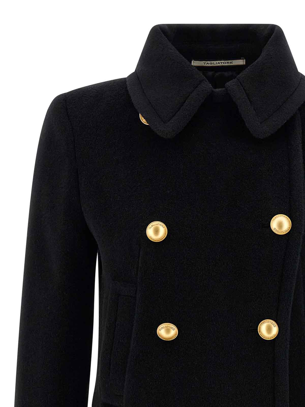 Tagliatore Blanche Coat In Black