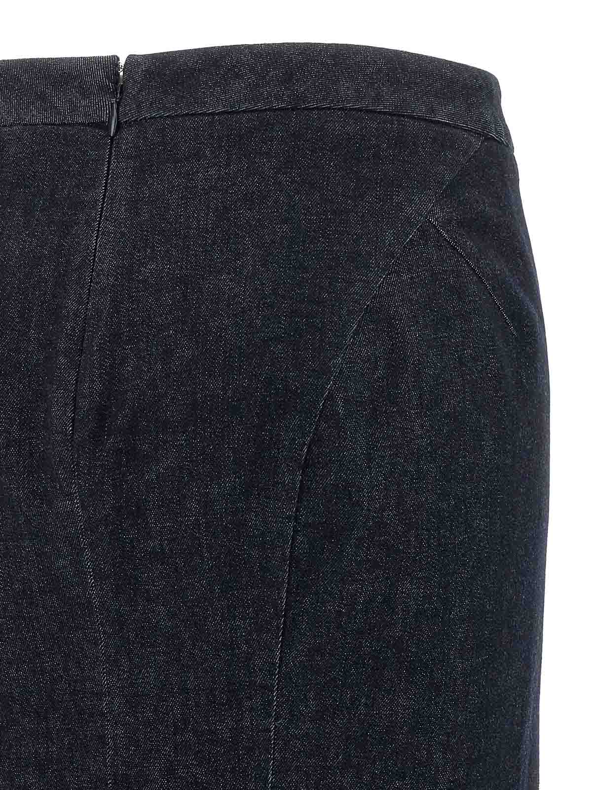 Tom Ford Denim Skirt In Black