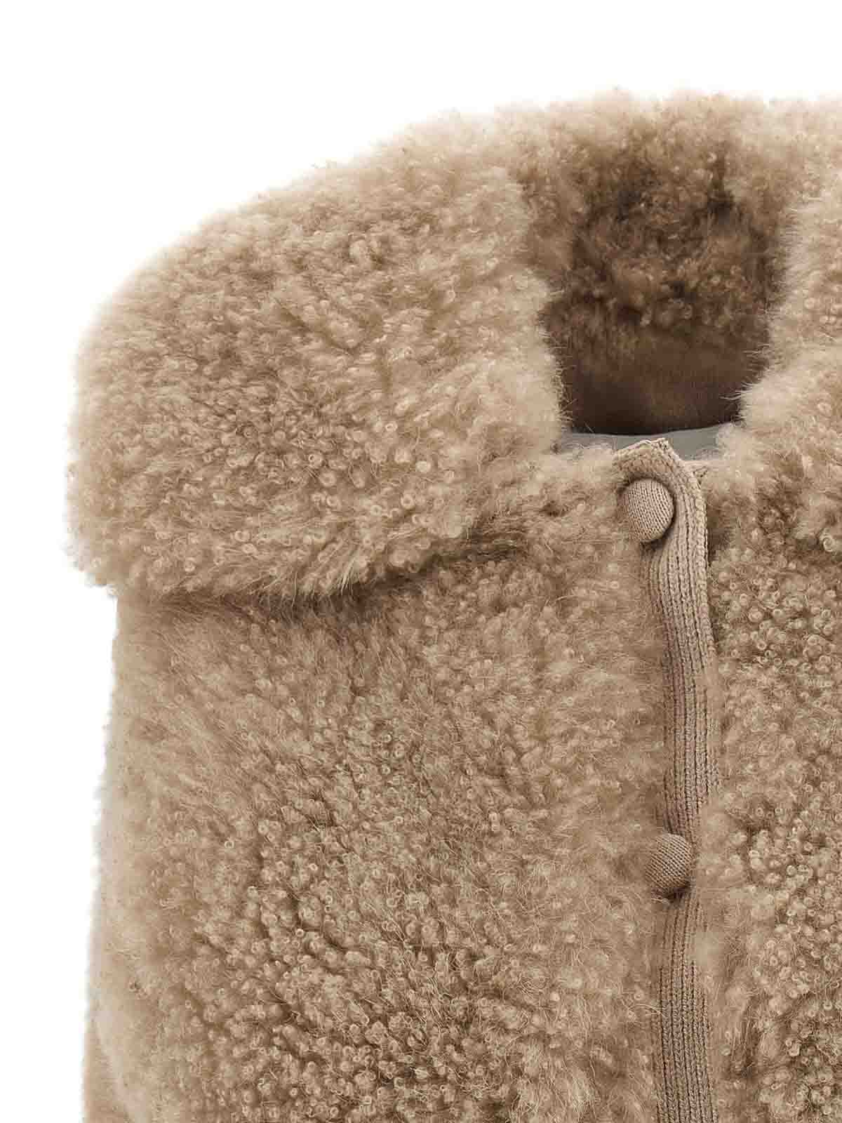 Yves Salomon Shearling Vest In Brown