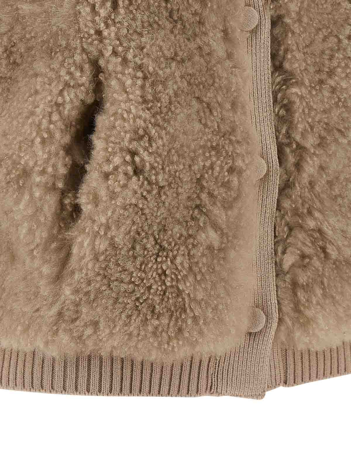 Yves Salomon Shearling Vest In Brown