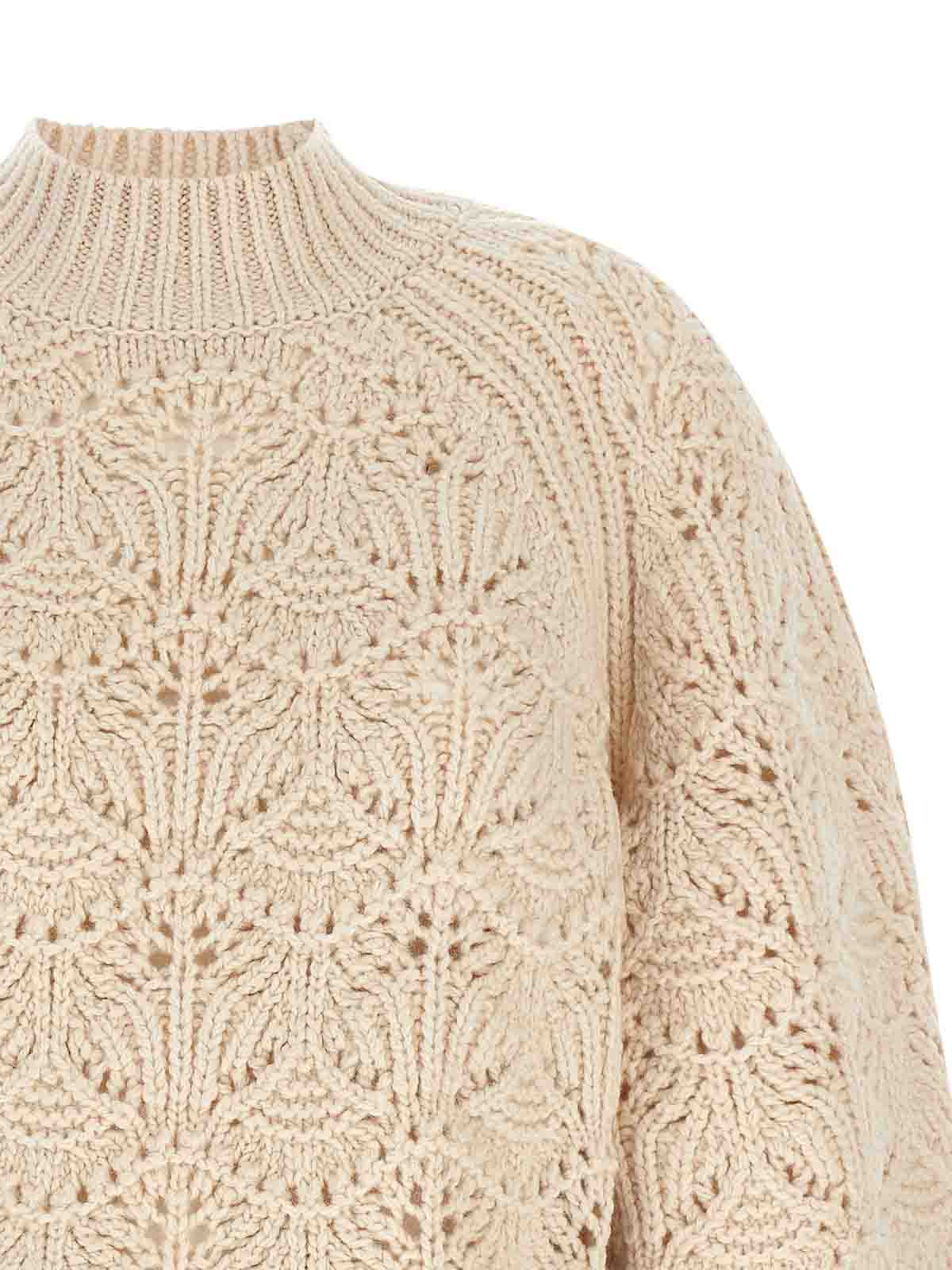 Zimmermann Hypnotic Cable Knit Sweaters And Cardigans Beige In Neutral