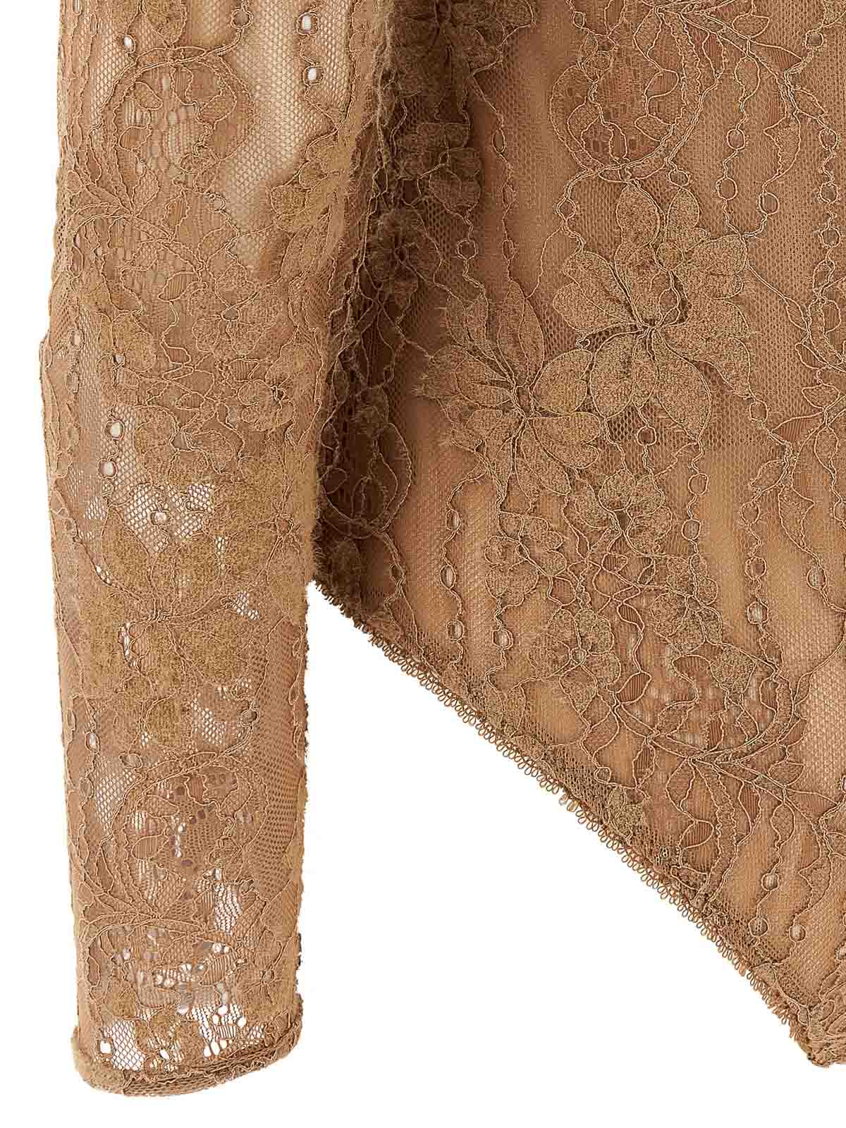 Zimmermann Lace Bodysuit Tops Beige In Brown