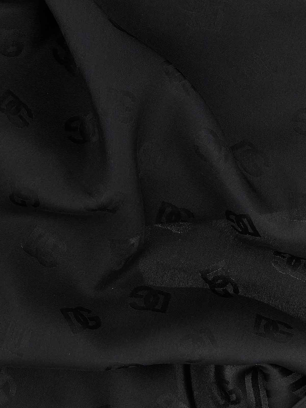 Dolce & Gabbana Logo Scarf In Black