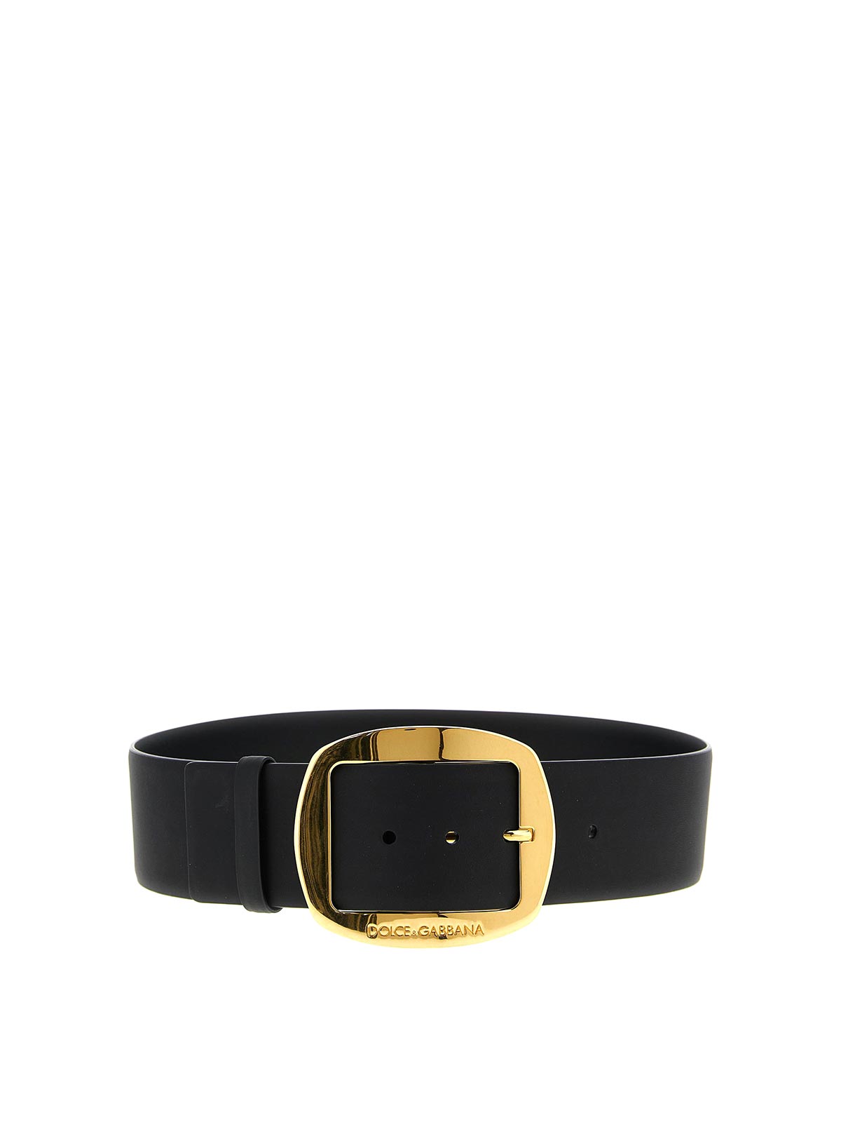 Dolce & Gabbana Maxi Buckle Belt In Black