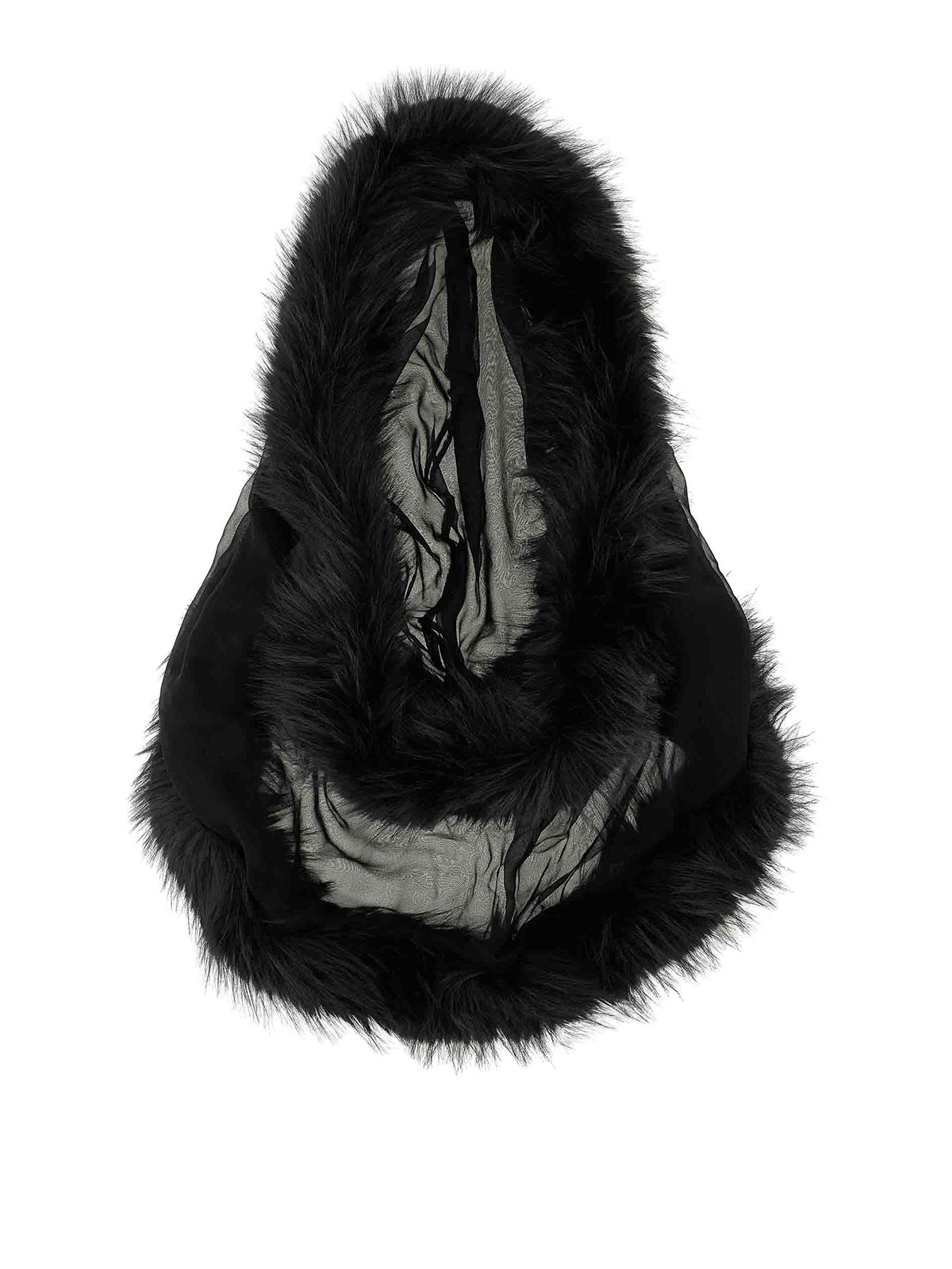 Dsquared2 Hooded Collar In Black