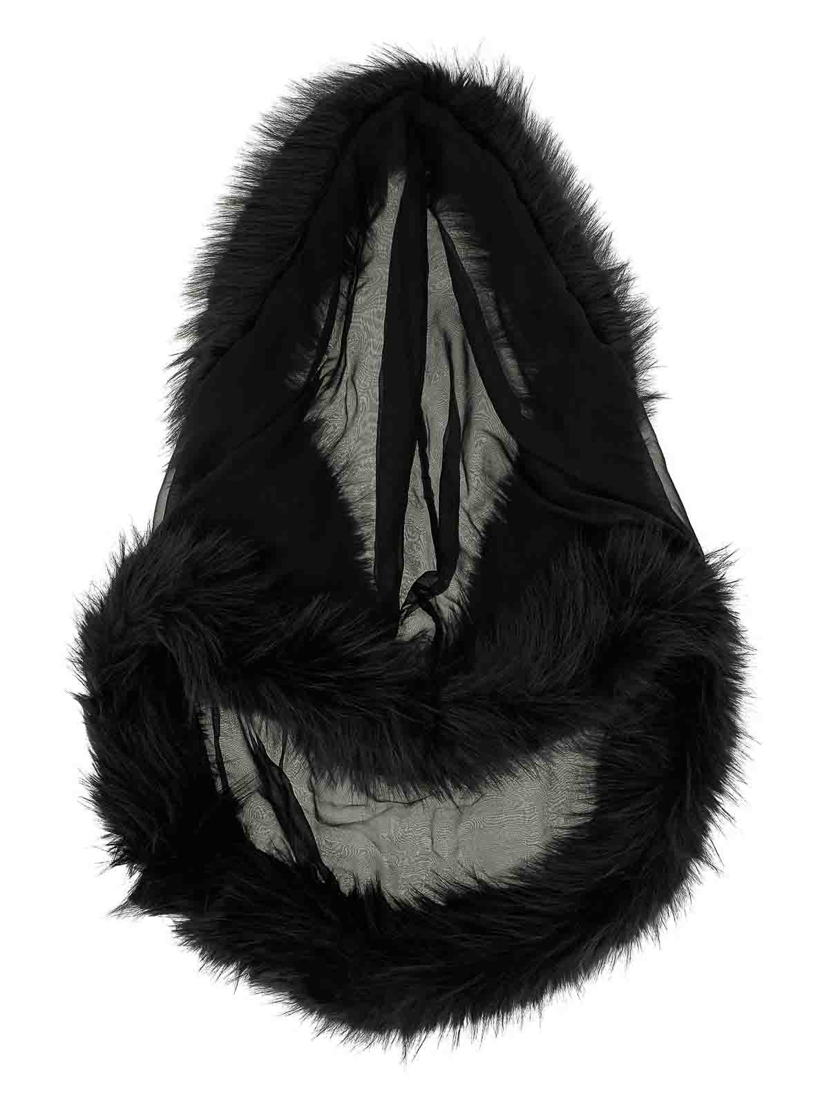 Dsquared2 Hooded Collar In Black