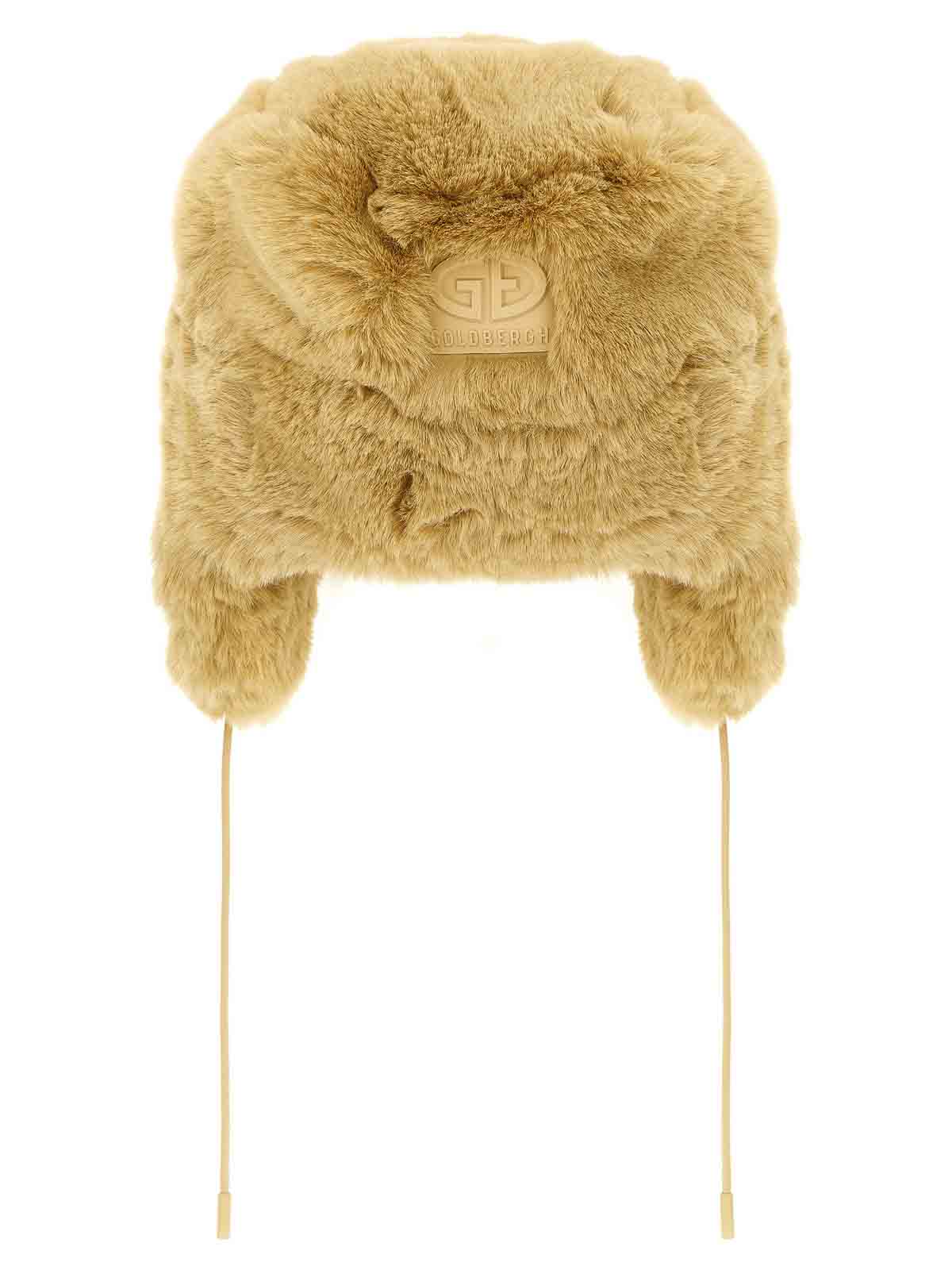 Goldbergh Cher Fluffy Aviator Hat In Sand