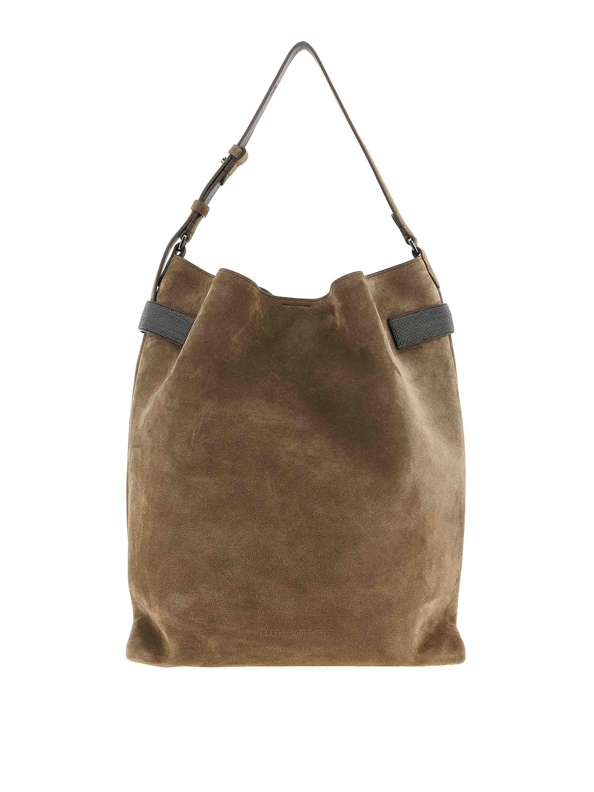 Brunello Cucinelli Essence Shoulder Bag In Brown