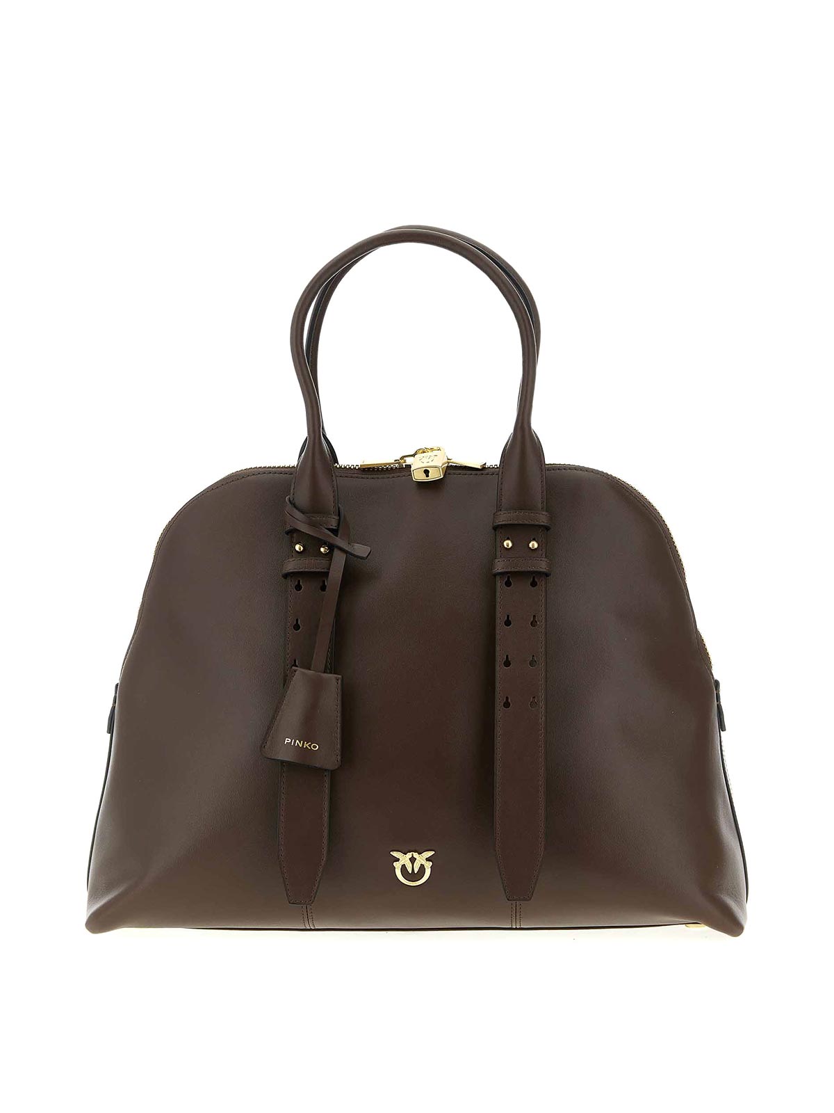 Pinko Escape Maxi Handbag In Brown