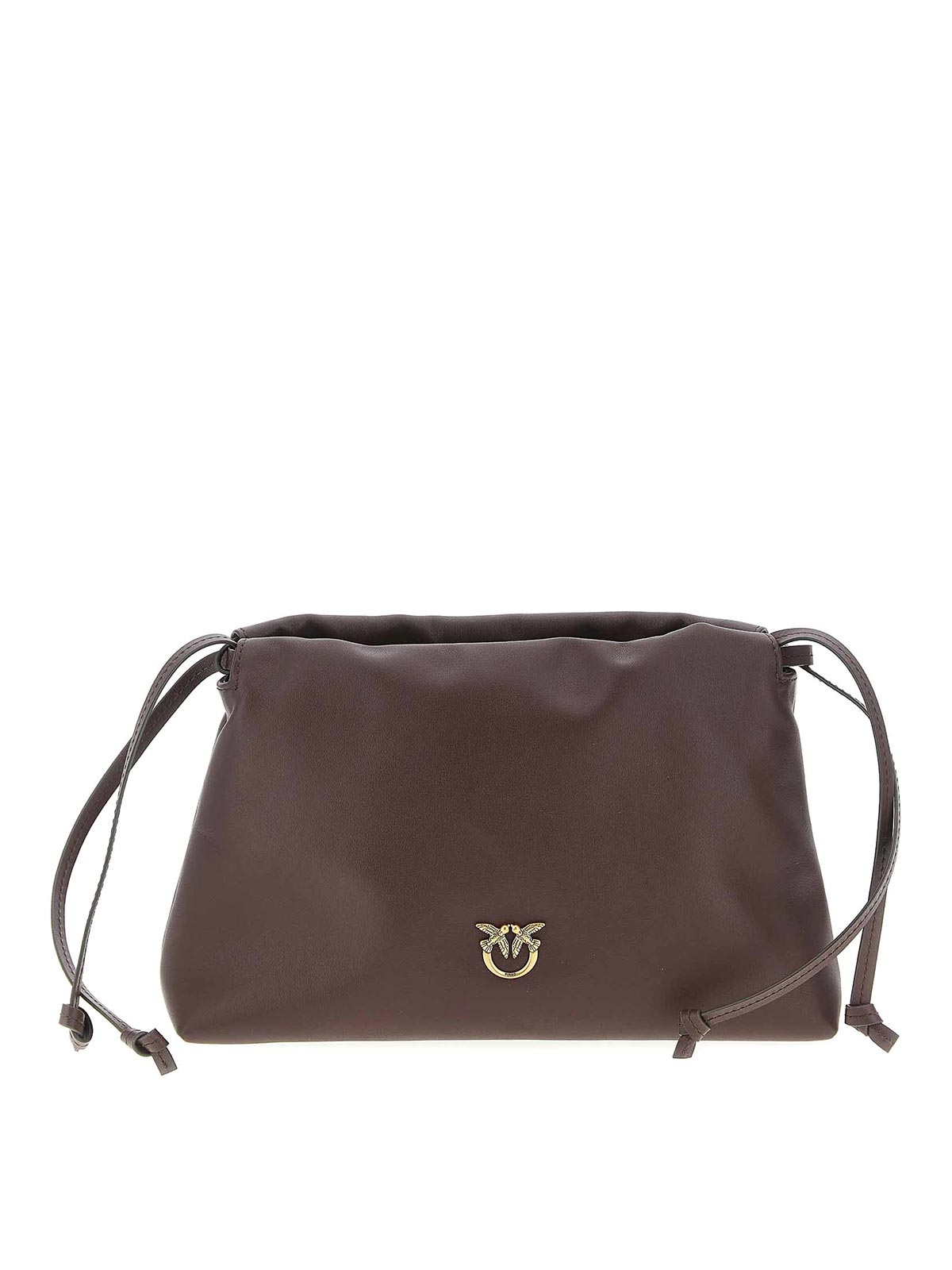 Pinko Mini Leather Clutch In Red