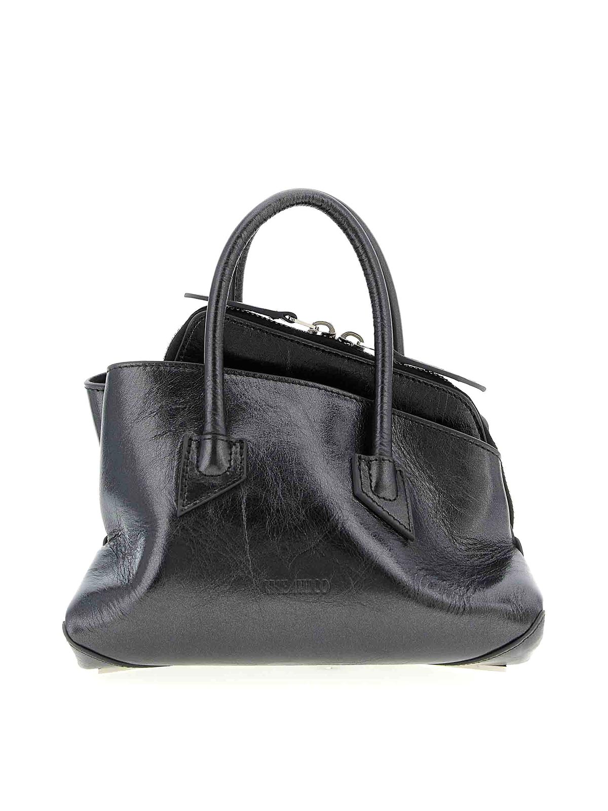 Attico The Walk Mini Handbag In Gray