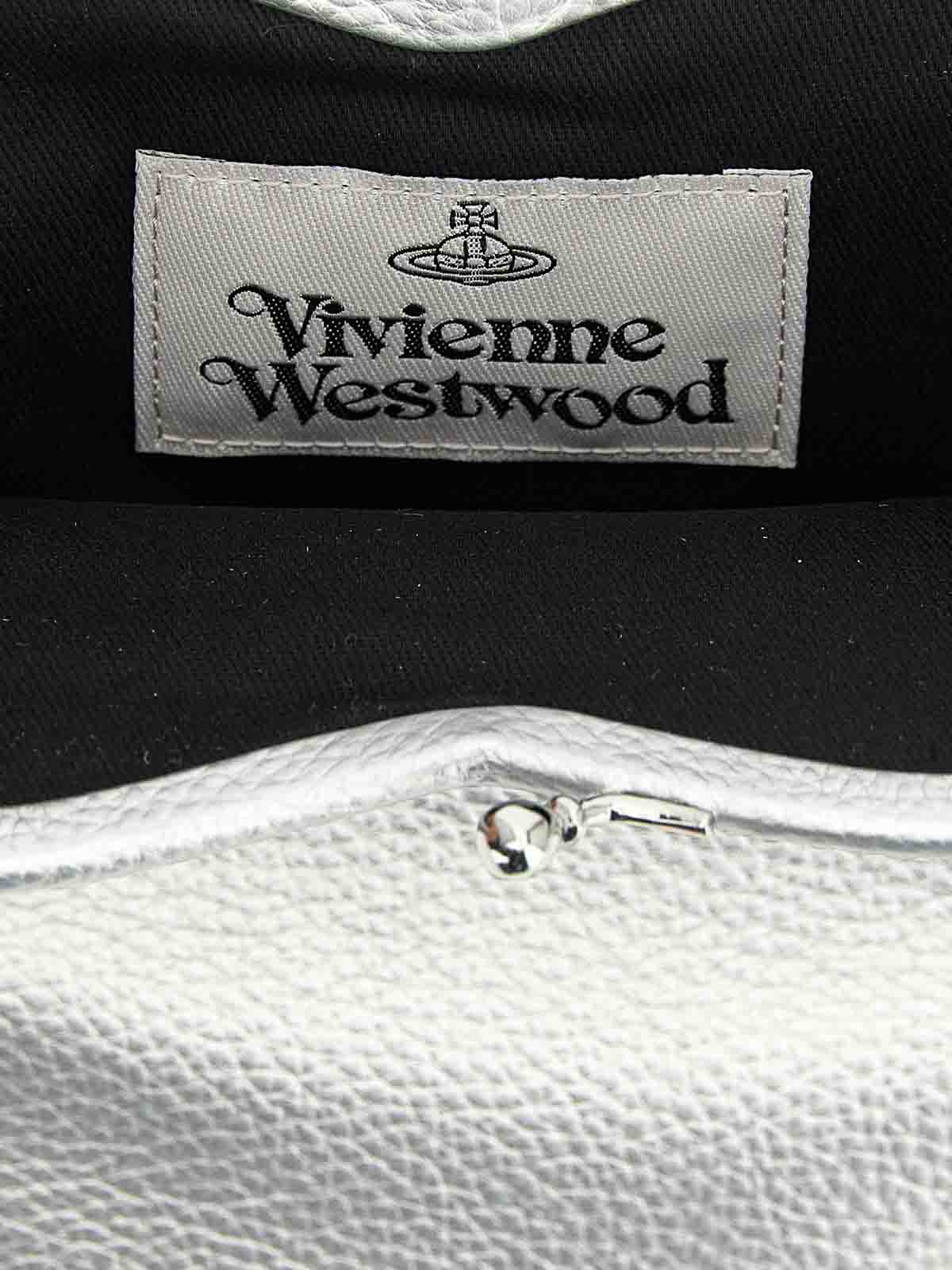 Vivienne Westwood Belle Heart Frame Purse Handbag In Silver