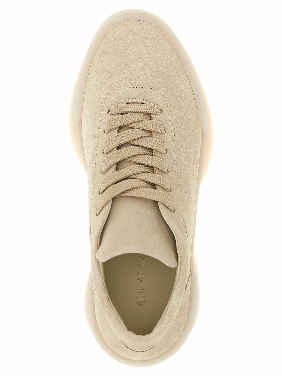 Fear Of God Low Top Suede Sneakers With Rubber Sole In Neutral