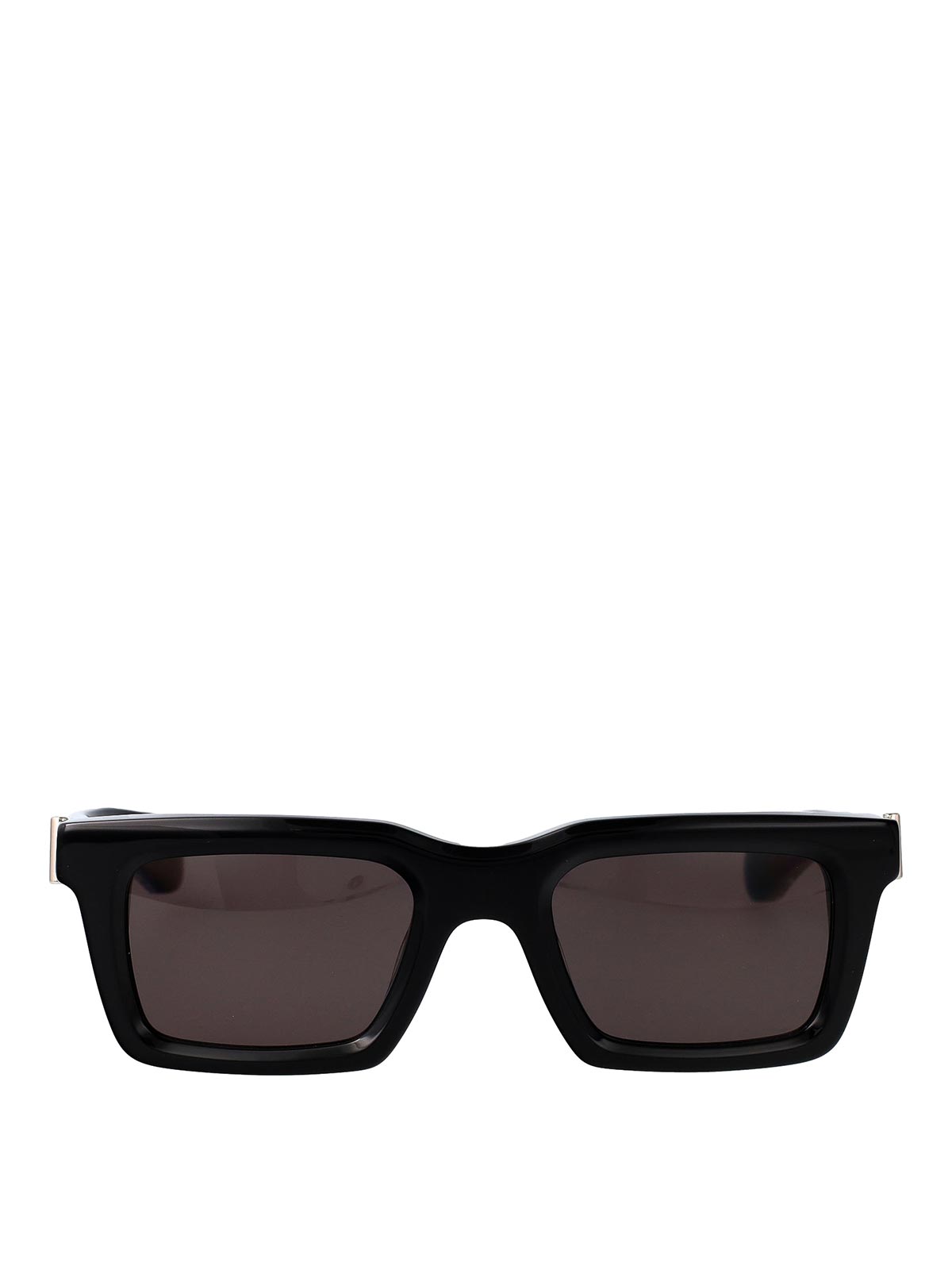 Alexander Mcqueen Black-black-grey Acetate Sunglasses In Black