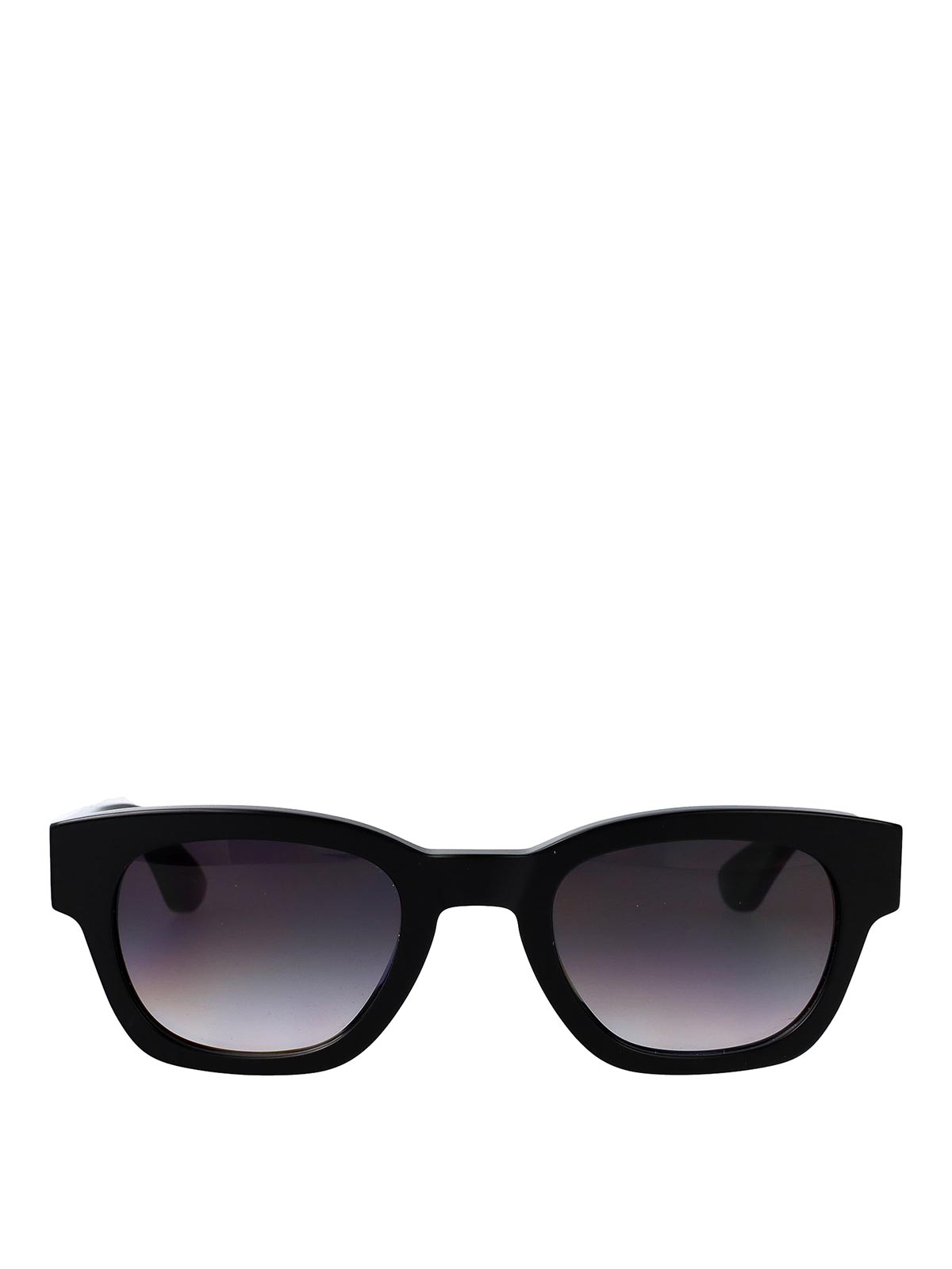 Alexander Mcqueen Black-black-grey Recycled Acetate Sunglasses In Black