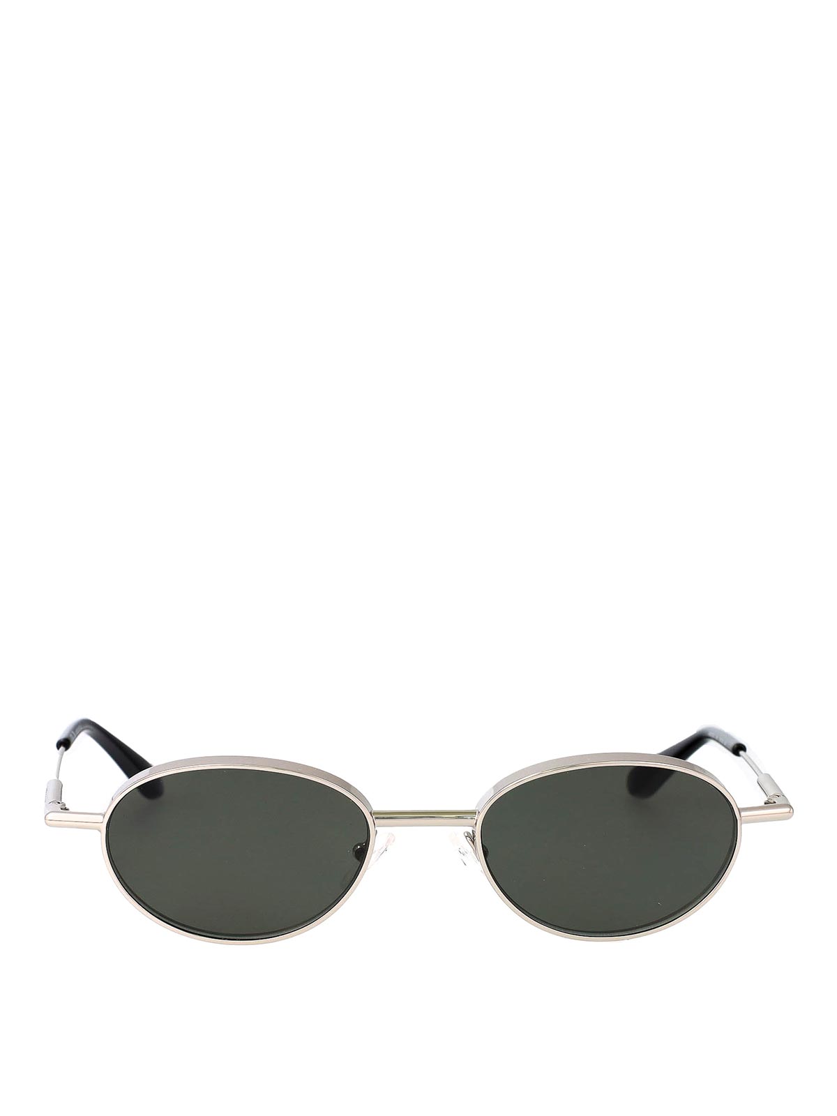 Alexander Mcqueen Silver-silver-grey Metal Sunglasses In Silver