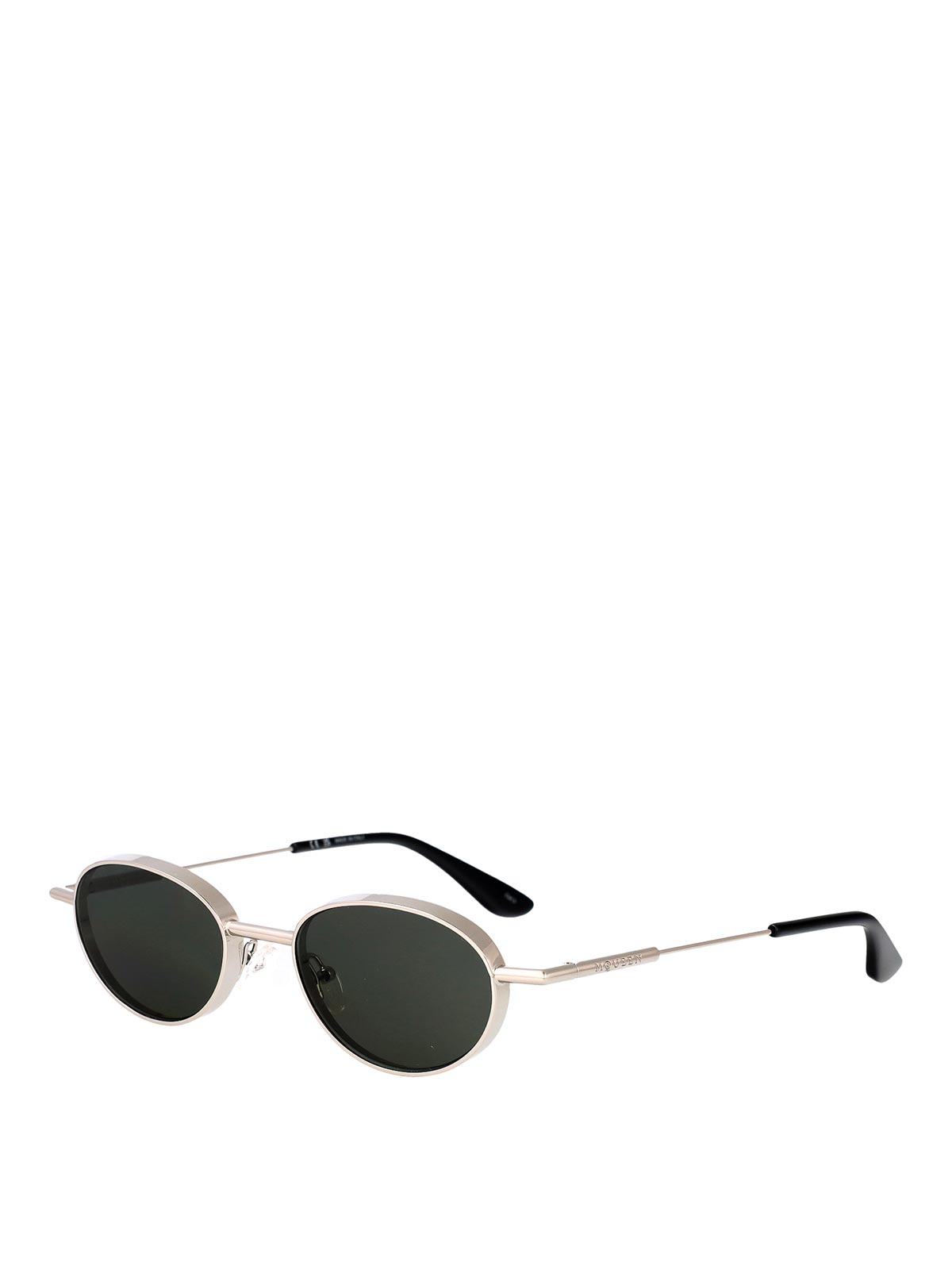 Alexander Mcqueen Silver-silver-grey Metal Sunglasses In Silver