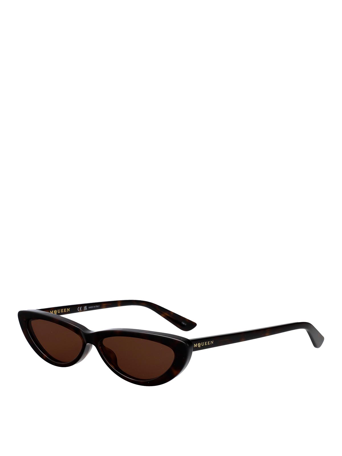 Alexander Mcqueen Havana-havana-brown Recycled Acetate Sunglasses In Brown