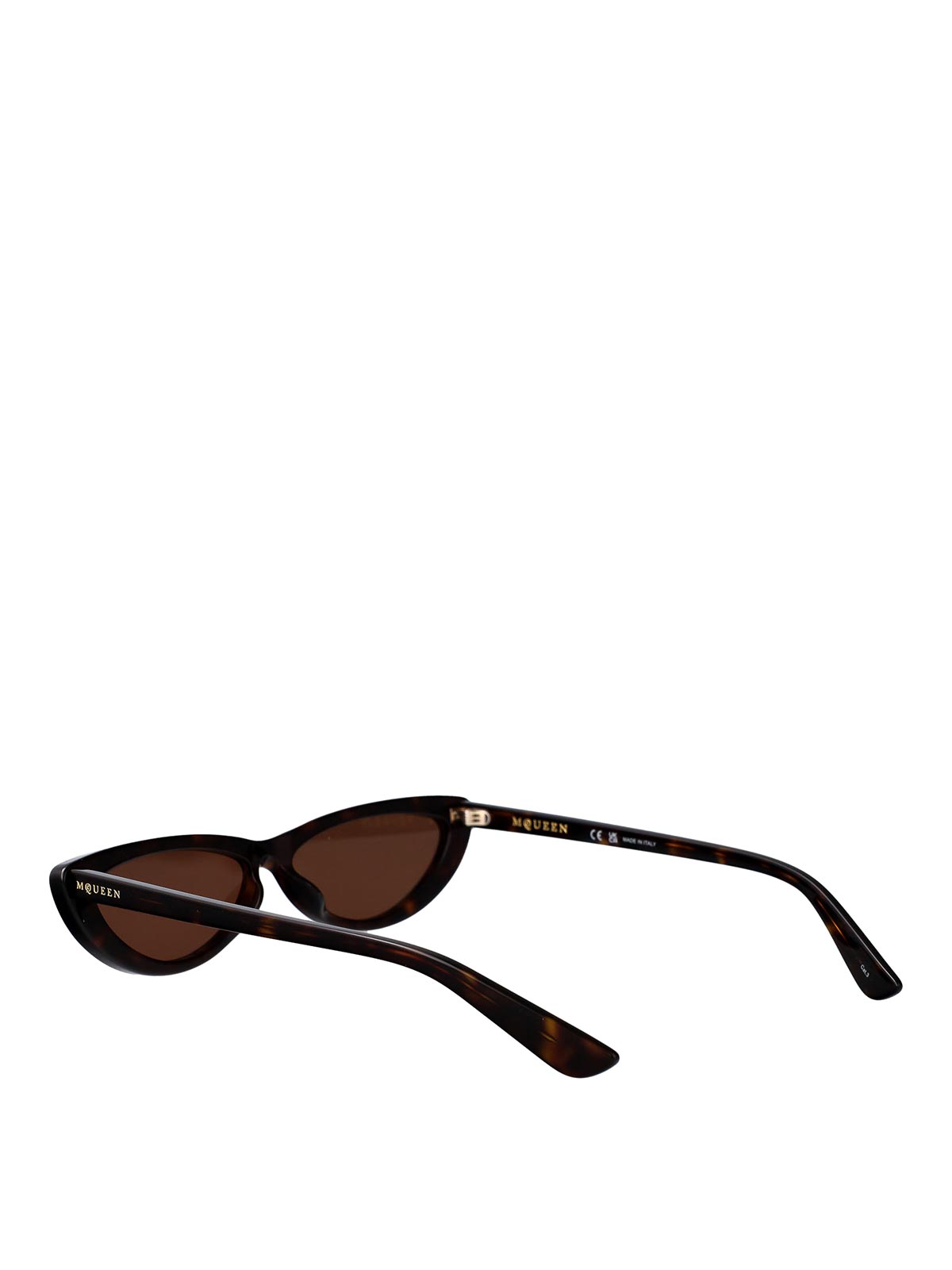 Alexander Mcqueen Havana-havana-brown Recycled Acetate Sunglasses In Brown