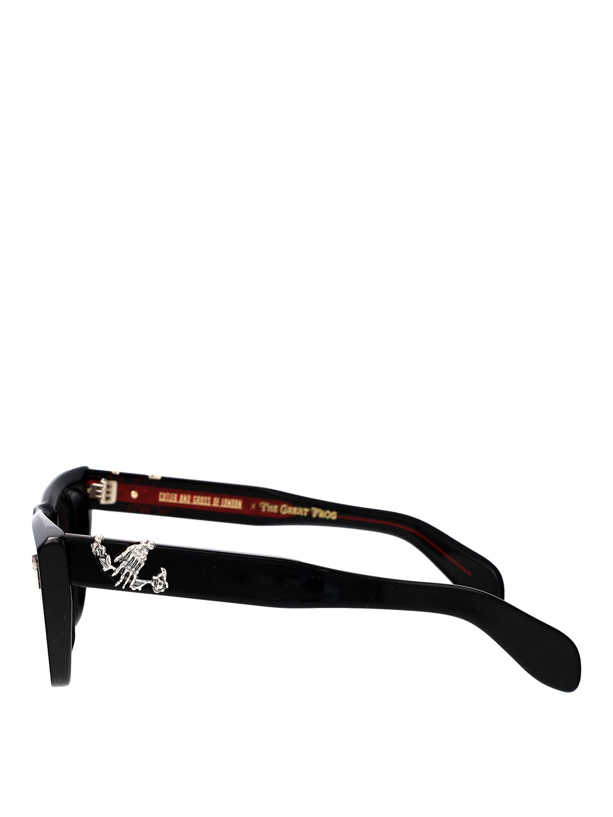 Cutler And Gross Black Acetate Sunglasses In Brown