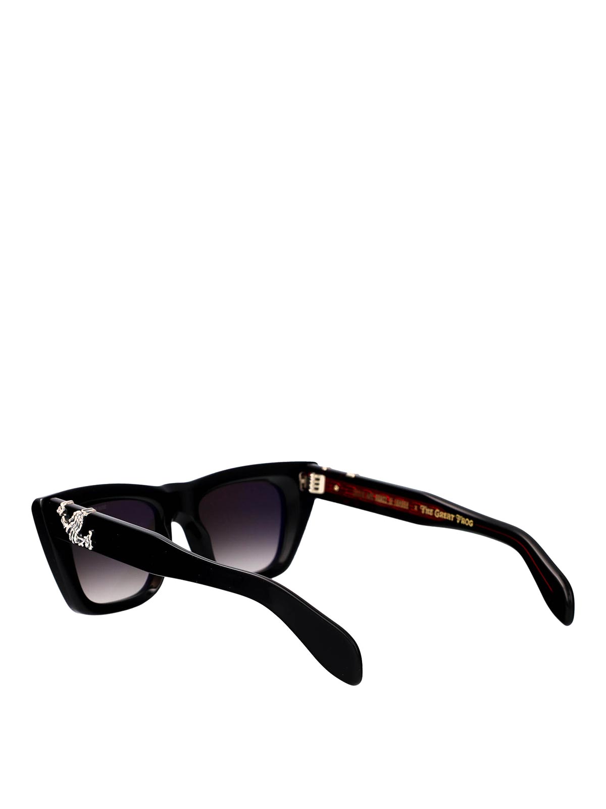 Cutler And Gross Black Acetate Sunglasses In Brown