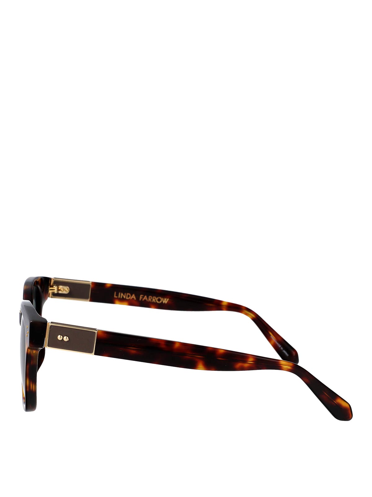Linda Farrow Sanchez Sunglasses In Brown