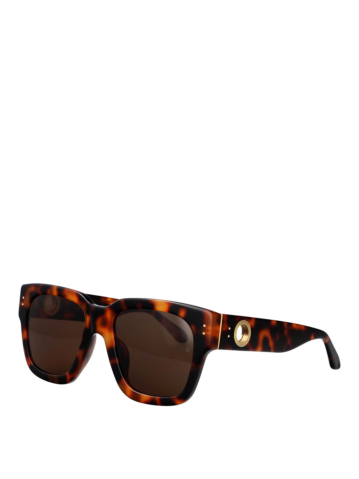 Linda Farrow Amber Sunglasses In Brown