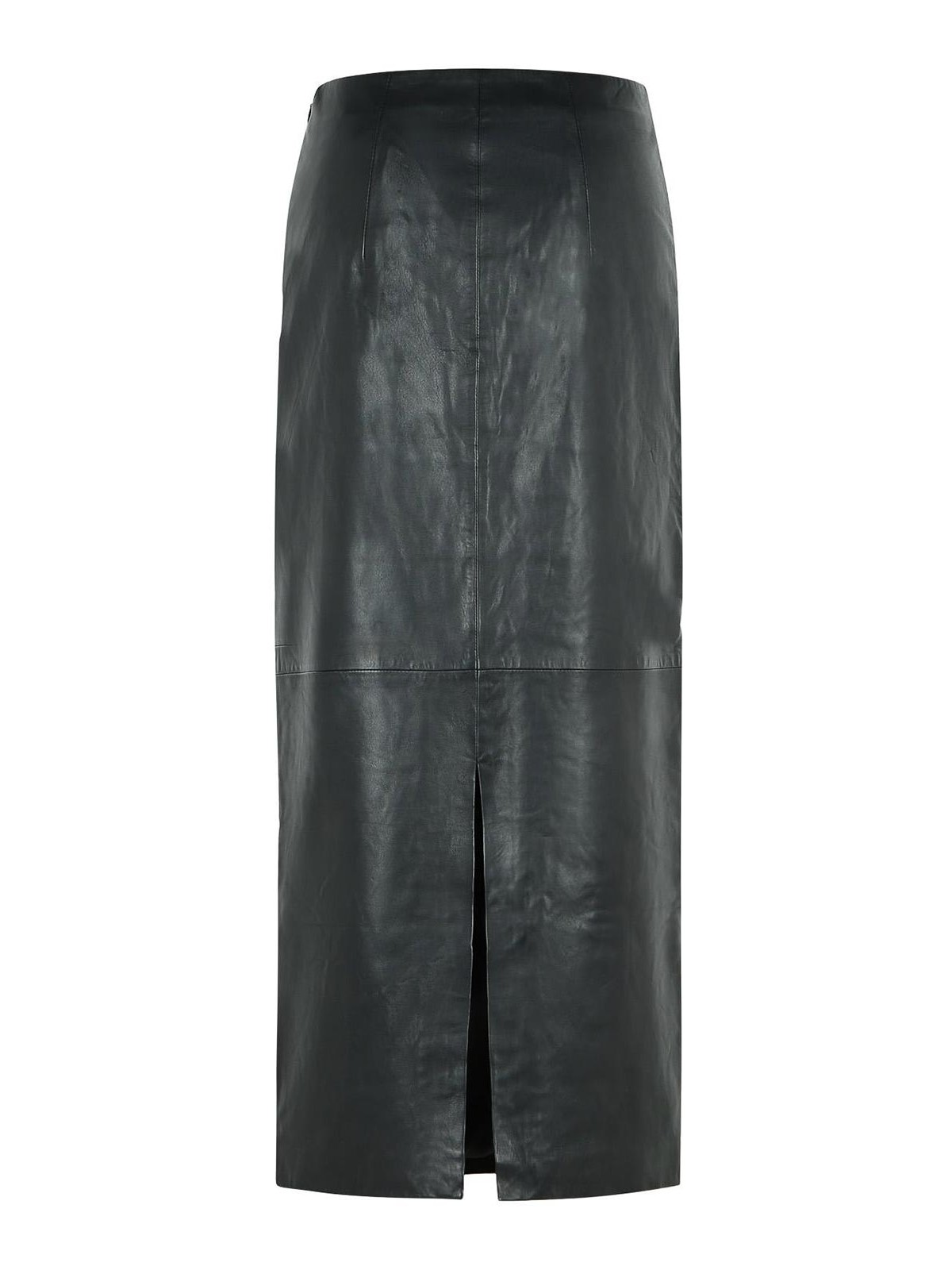 Rotate Birger Christensen Nettie Skirt In Black Eco Leather In Black