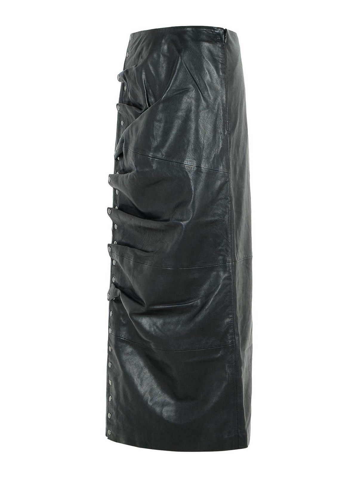 Rotate Birger Christensen Nettie Skirt In Black Eco Leather In Black