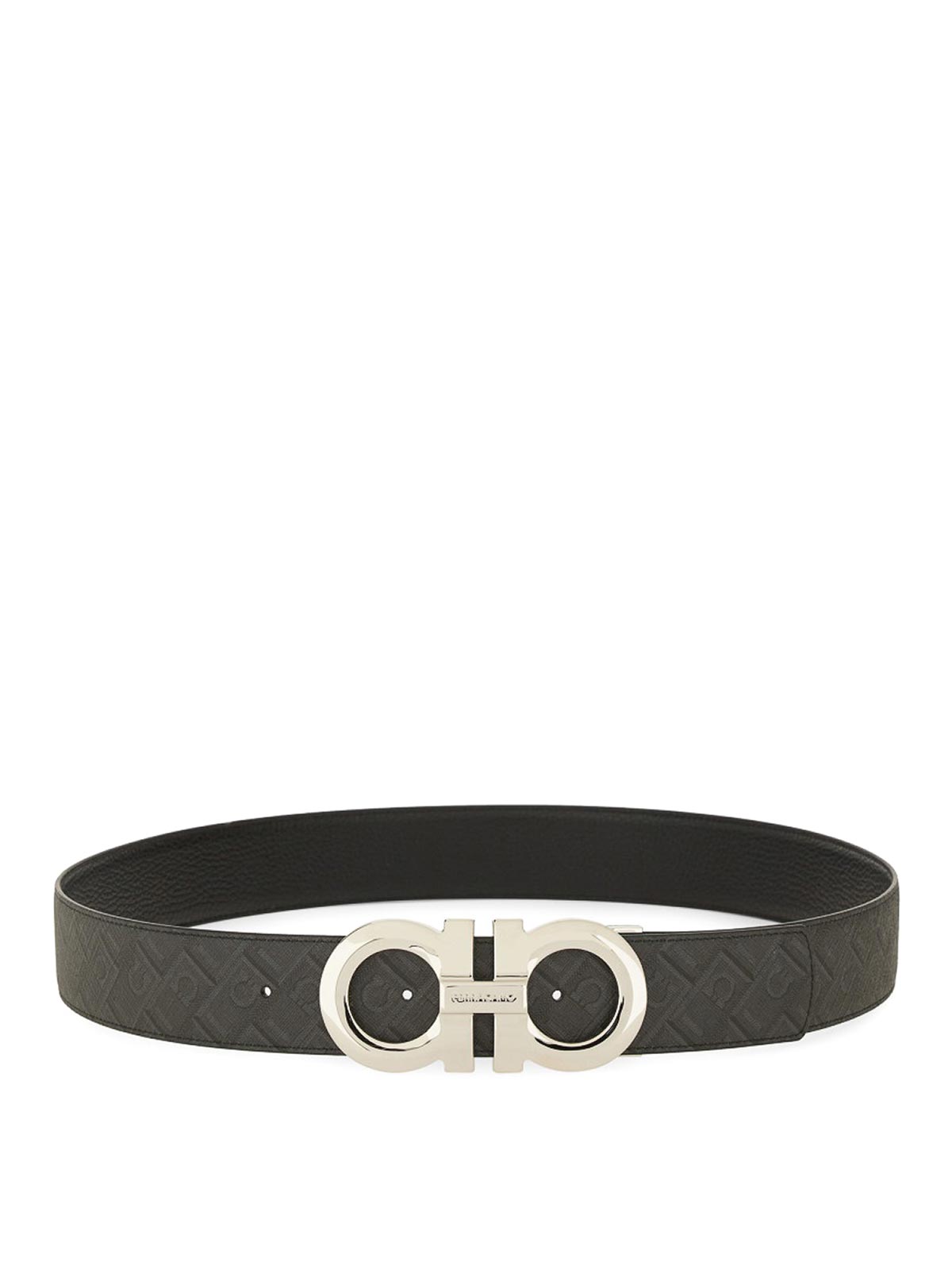 Ferragamo Reversible Hooks Belt In Black