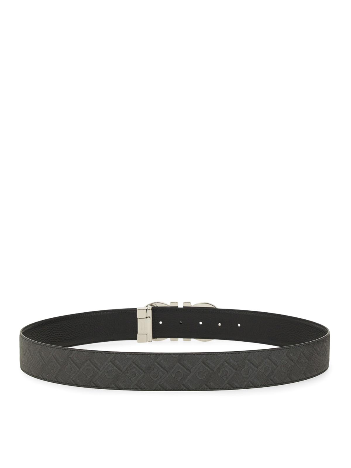 Ferragamo Reversible Hooks Belt In Black