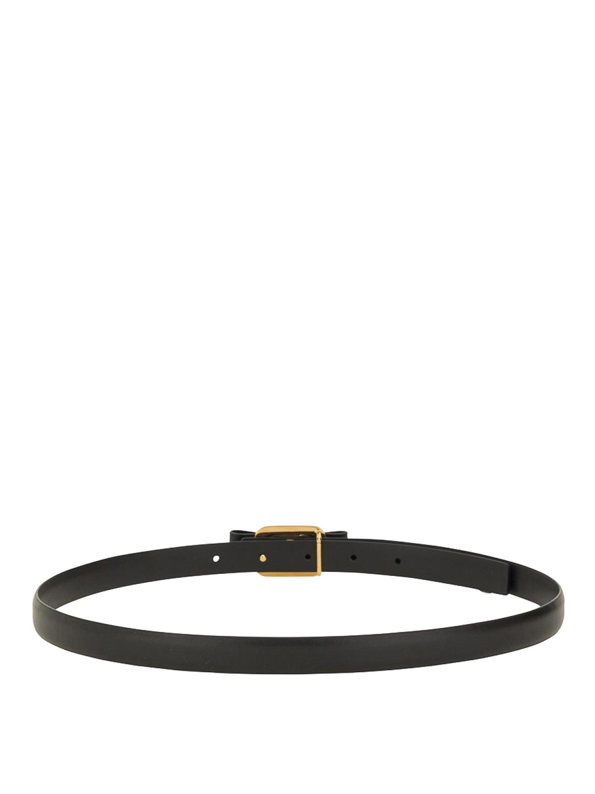 Ferragamo Fixed Belt New Vara Plate In Black