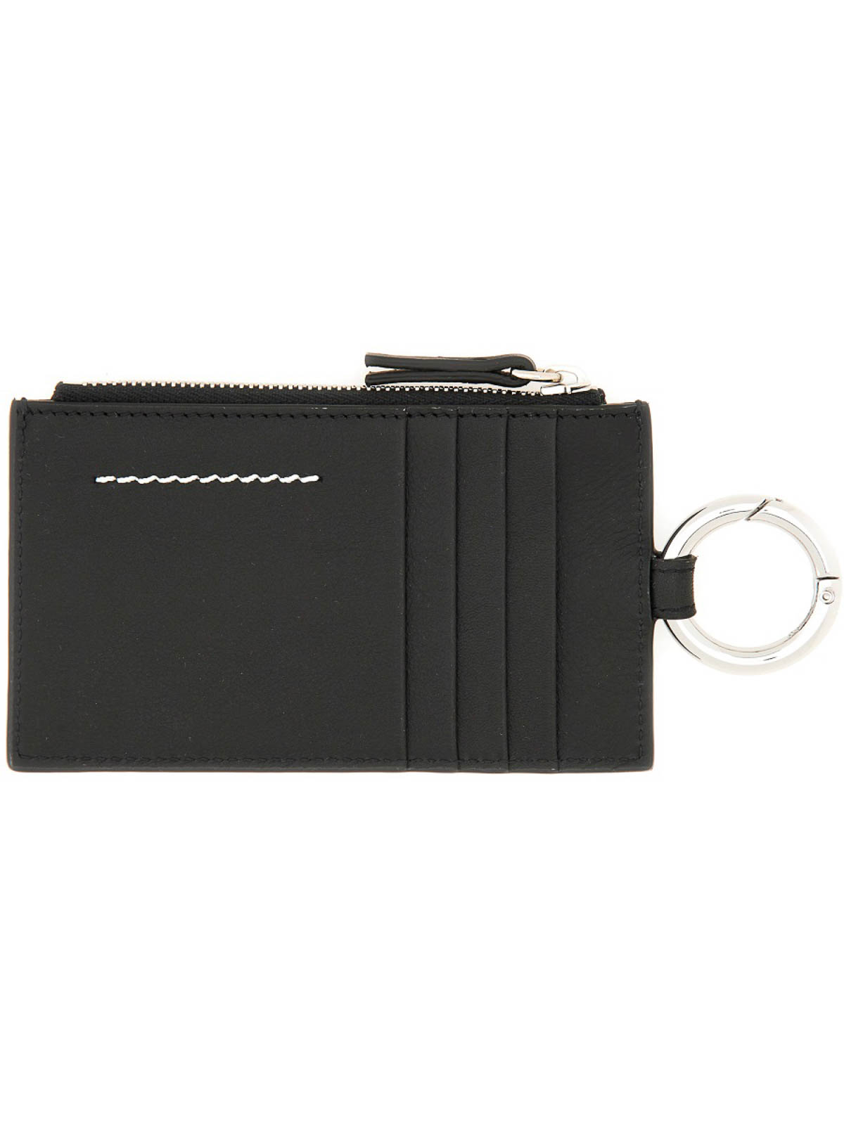 Mm6 Maison Margiela Zippered Card Holder In Black