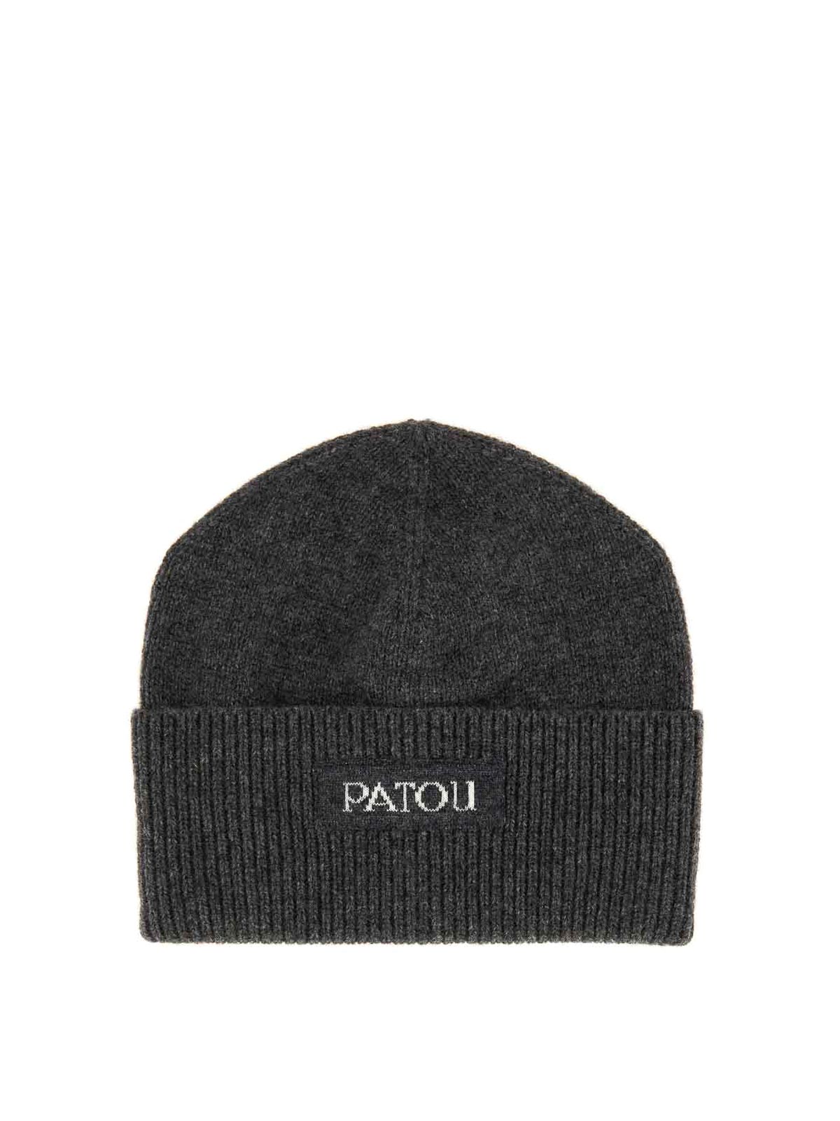 Patou Cap With Label And Logo In Gray