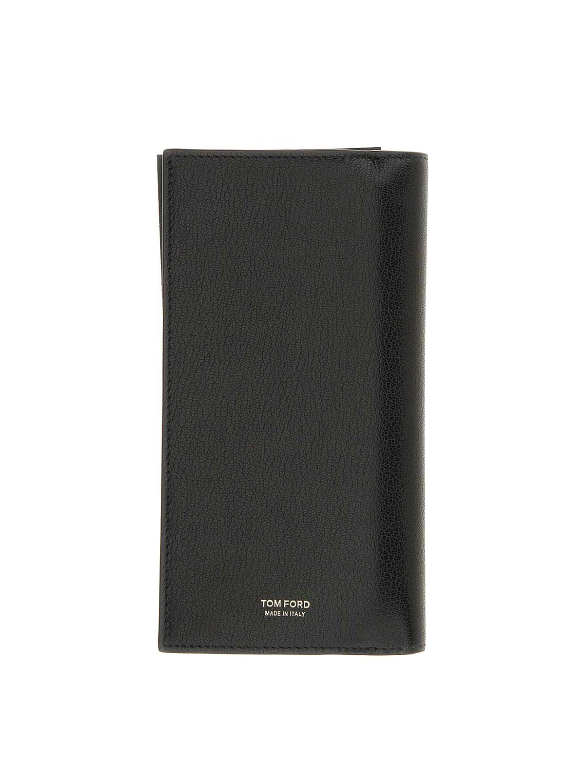 Tom Ford Vertical Leather Wallet In Black