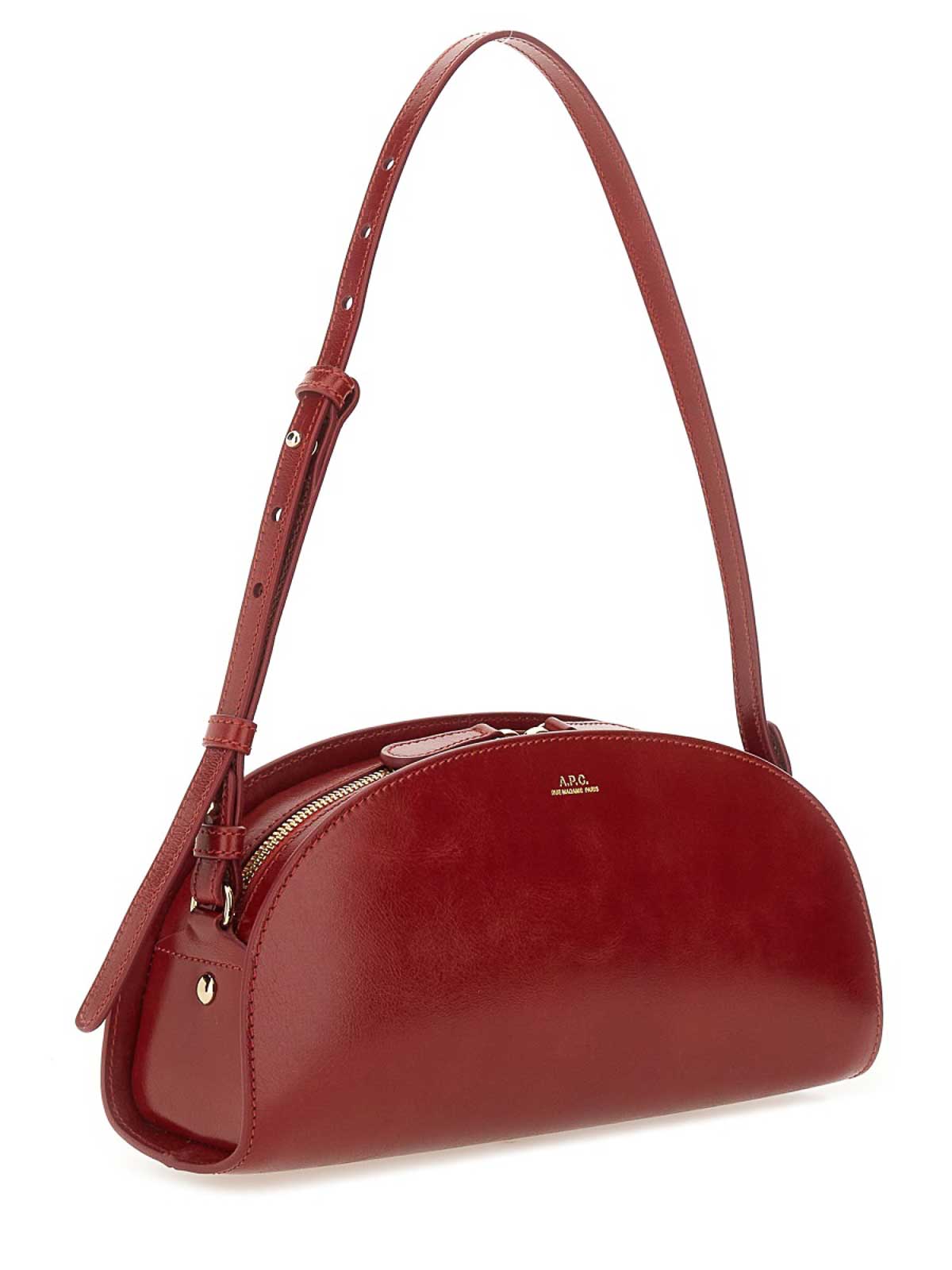 Apc A.p.c. Demi-lune Shoulder Bag In Red