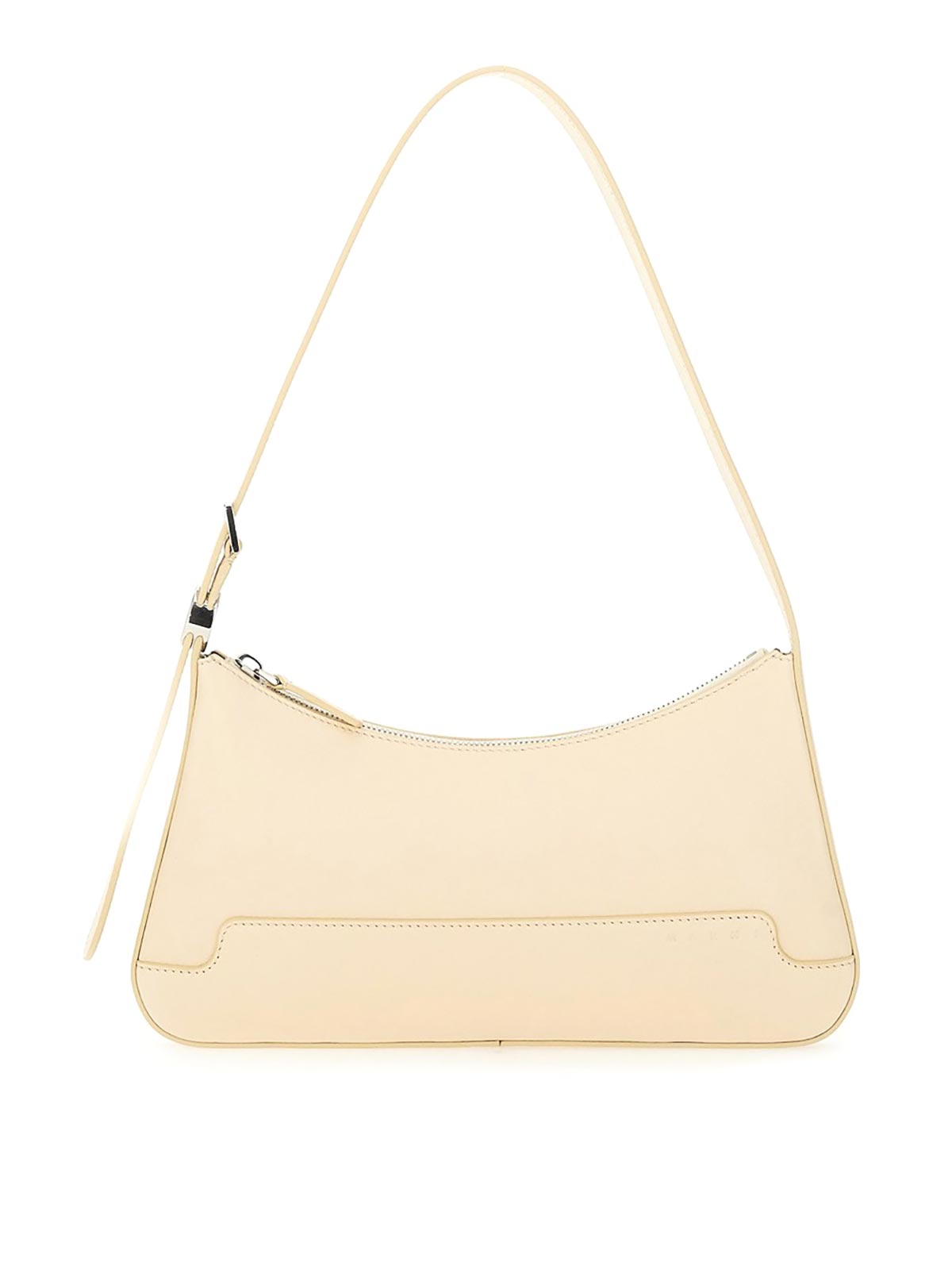 Marni Leather Shoulder Bag In Sand