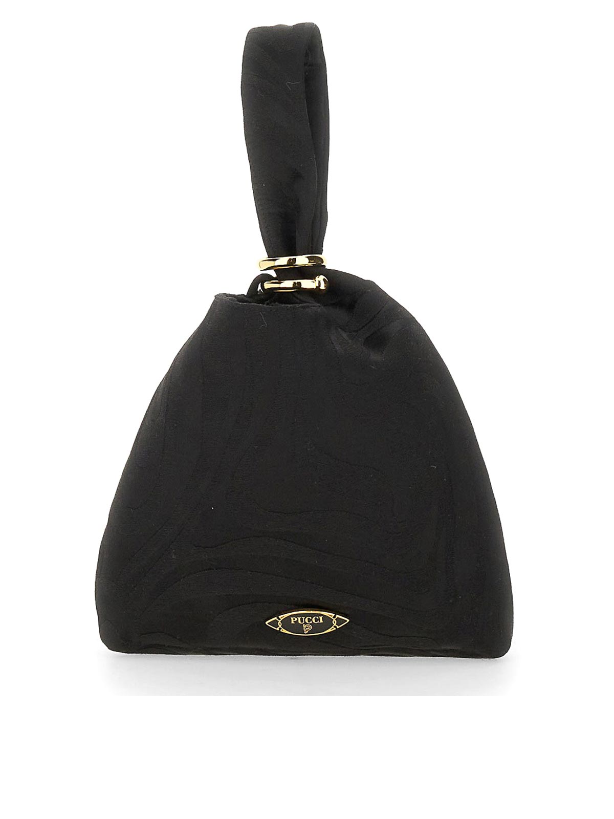 Pucci Marble Print  Clutch Bag In Black