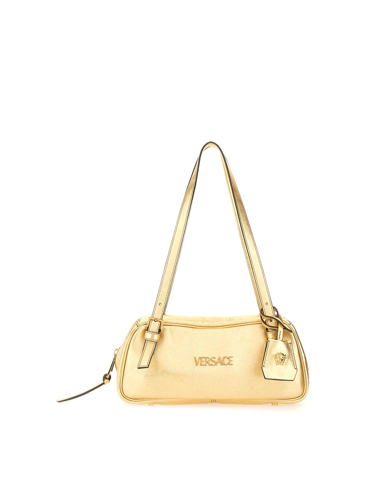 Versace Shoulder Bag Bowling Tag In Gold